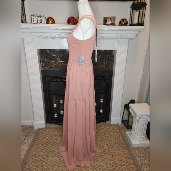 NSR TIERED MAXI DRESS, PINK XS - Picture 7 of 10
